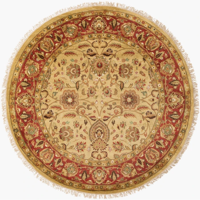 Surya Taj Mahal Tan TJ-1132 8ft. x 8ft. Round Rug