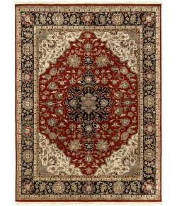 Surya Taj Mahal TJ2000 Dark Red Black Area Rug 8 ft. Round