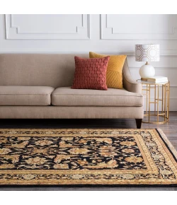 Surya Taj Mahal TJ44 Black Mustard Area Rug 5 ft. 6 in. X 8 ft. 6 in. Rectangle