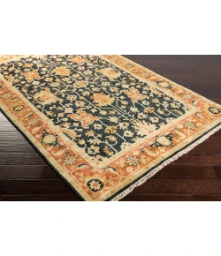 Surya Taj Mahal TJ6599 Black Burnt Orange Area Rug 2 ft. X 3 ft. Rectangle