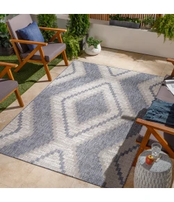 Livabliss Tuareg TRG2337 Pale Blue Tan Area Rug 9 ft. 2 in. X 12 ft. Rectangle