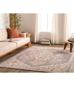 Livabliss Truva TRV2300 Taupe Light Grey Area Rug 6 ft. Round Round