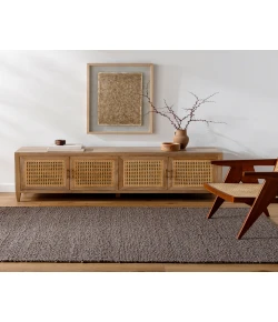 Surya Timbuktu TTU2302 Medium Grey Grey Area Rug 8 ft. X 10 ft. Rectangle