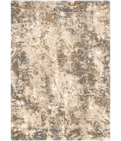 Livabliss Tuscany TUS2305 White Dark Brown Area Rug 7 ft. 10 in. Square