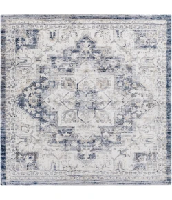 Livabliss Tuscany TUS2317 Dark Blue Denim Area Rug 7 ft. 10 in. Square