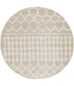 Livabliss Urban Shag USG2303 Cream Beige Area Rug 6 ft. 7 in. Round