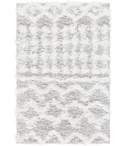 Livabliss Urban Shag USG2310 White Light Gray Area Rug 2 ft. X 2 ft. 11 in. Rectangle