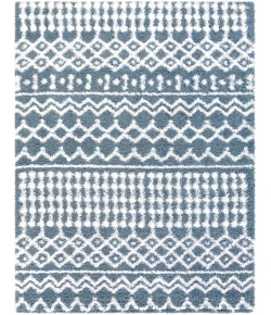 Livabliss Urban Shag USG2311 Denim White Area Rug 7 ft. 10 in. X 10 ft. 2 in. Rectangle