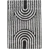 Livabliss Urban Shag USG2318 Black White Area Rug 5 ft. 3 in. X 7 ft. 3 in. Rectangle