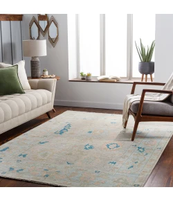 Surya Ushak USK2301 Light Pink Blue Area Rug 12 ft. X 15 ft. Rectangle