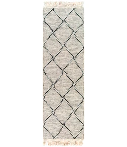 Surya Uttar UTT2301 Black Cream Area Rug 2 ft. 6 in. X 8 ft. Runner