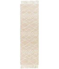 Surya Uttar UTT2304 Medium Brown Cream Area Rug 2 ft. 6 in. X 8 ft. Runner