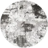 Livabliss Venice VNE2308 Medium Gray Charcoal Area Rug 7 ft. 10 in. Round