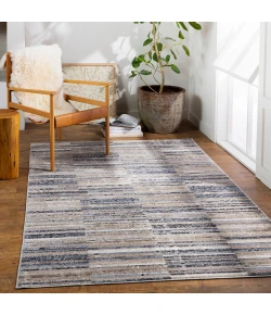 Livabliss Valour VOR2310 Taupe Navy Area Rug 8 ft. 10 in. X 11 ft. 9 in. Rectangle
