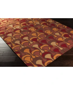 Surya Voyages VOY59 Dark Red Bright Orange Area Rug 8 ft. X 11 ft. Rectangle