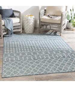 Livabliss Veranda VRD2307 Dark Blue Taupe Area Rug 5 ft. 3 in. X 7 ft. 3 in. Rectangle