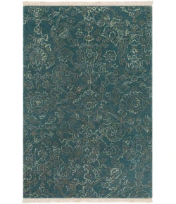 Surya Wilmington WLG9004 Navy Teal Area Rug 4 ft. X 6 ft. Rectangle