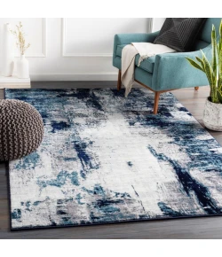Livabliss Wanderlust WNL2309 Aqua Navy Area Rug 6 ft. 7 in. Square