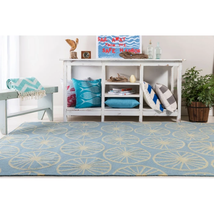 Surya Yacht Club Blue YTC-2018 8ft. x 11ft. Rect. Rug