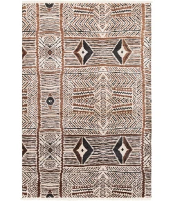 Surya Zambia ZAM1000 Cream Dark Brown Area Rug 6 ft. X 9 ft. Rectangle