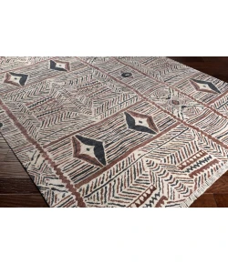 Surya Zambia ZAM1000 Cream Dark Brown Area Rug 6 ft. X 9 ft. Rectangle