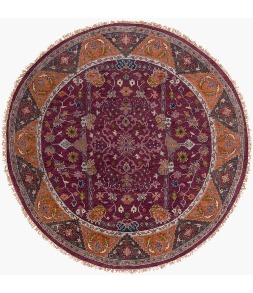 Surya Zeus Plum ZEU-7821 8ft. x 8ft. Round Rug