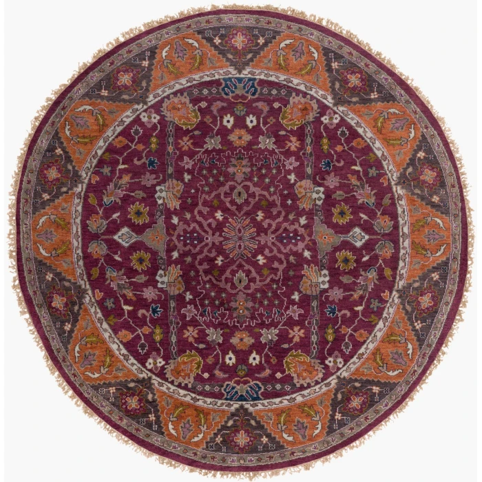 Surya Zeus Plum ZEU-7821 8ft. x 8ft. Round Rug