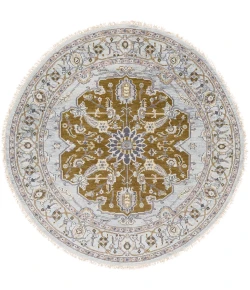 Surya Zeus ZEU7823 Light Gray Charcoal Area Rug 8 ft. Round