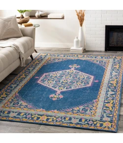 Surya Zahra ZHA4051 Navy Bright Pink Area Rug 8 ft. X 11 ft. Rectangle