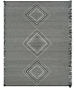Surya Zanafi ZNF2302 Black White Area Rug 8 ft. 10 in. X 12 ft. Rectangle