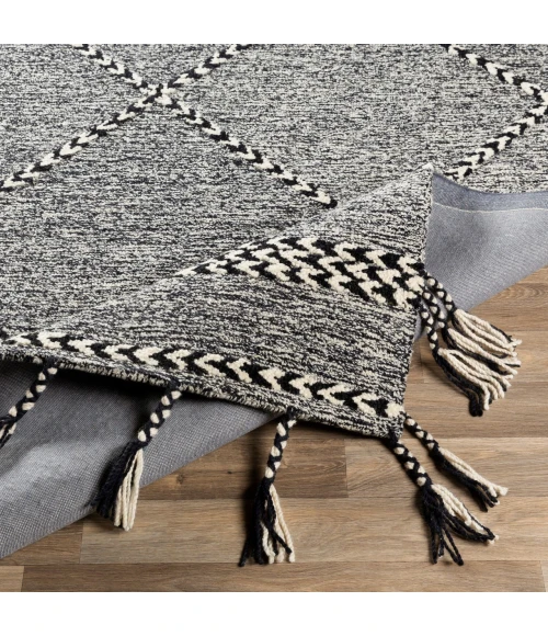 Surya Zanafi Tassels Black ZTS-2307 8ft.10in. x 12ft. Rect. Rug
