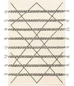 Surya Zanafi Tassels ZTS2311 Cream Black Area Rug 8 ft. 10 in. X 12 ft. Rectangle