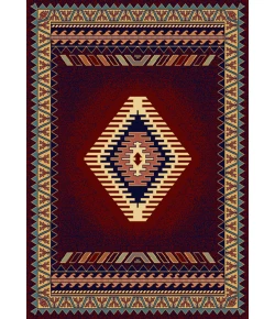 United Weavers Manhattan 27034 Tucson Burgundy Area Rug 3 Ft. 11 X 5 Ft. 3 Rectangle