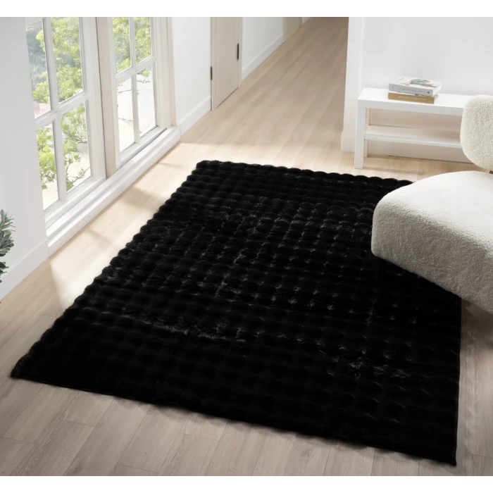 United Weavers Lavish Bubble Black 150 25070 912 7ft. 10in. x 10ft. 6in. Rect. Rug