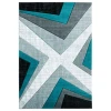 United Weavers Bristol Turquoise 2050-10069 2 ft. 7 in. X 4 ft. 2 in. Rectangle Rug