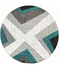 United Weavers Bristol Turquoise 2050-10069 7 ft. 10 in. Round Round Rug