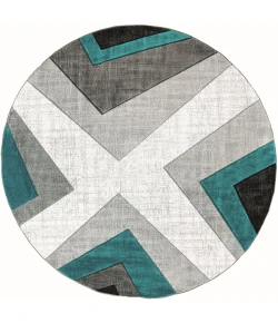 United Weavers Bristol Turquoise 2050-10069 7 ft. 10 in. Round Round Rug