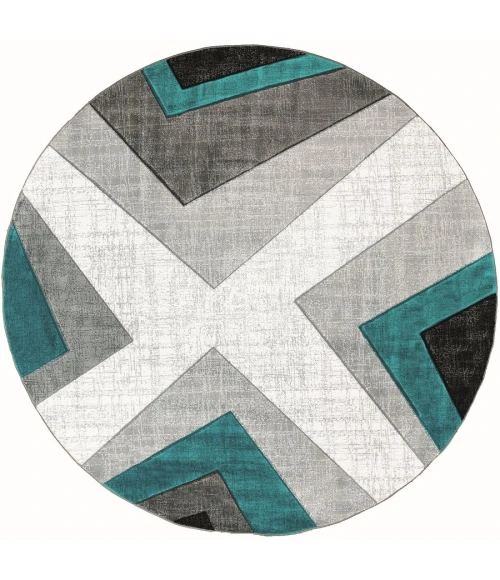 United Weavers Bristol Turquoise 2050-10069 7 ft. 10 in. Round Round Rug