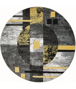 United Weavers Bristol Yellow 2050-10112 7 ft. 10 in. Round Round Rug