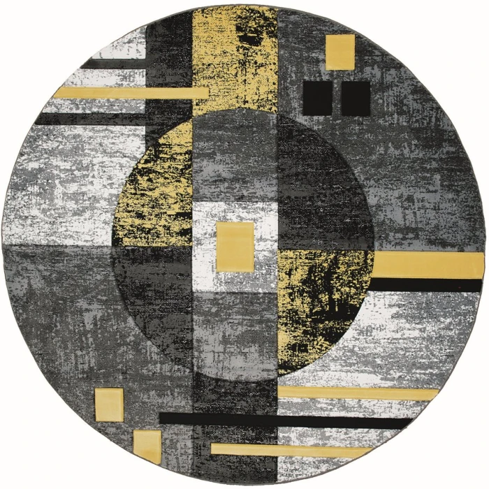 United Weavers Bristol Yellow 2050-10112 7 ft. 10 in. Round Round Rug
