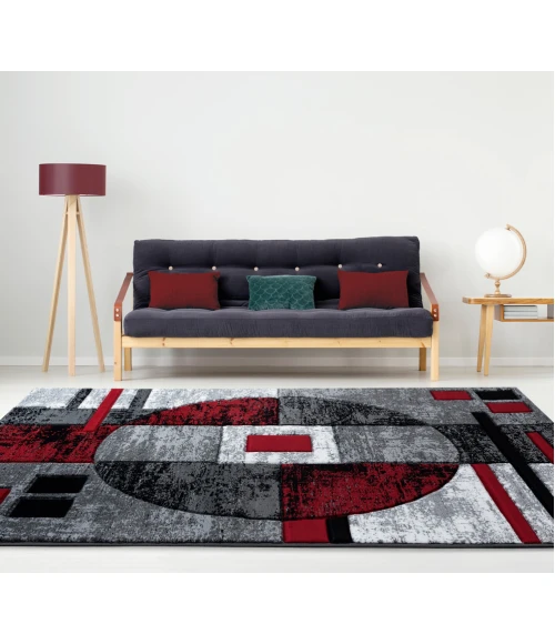 United Weavers Bristol Red 2050-10130 2 ft. 7 in. X 4 ft. 2 in. Rectangle Rug