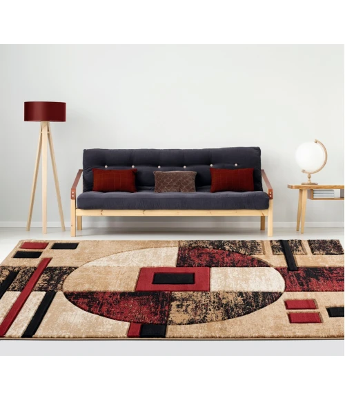 United Weavers Bristol Burgundy 2050-10134 2 ft. 7 in. X 4 ft. 2 in. Rectangle Rug