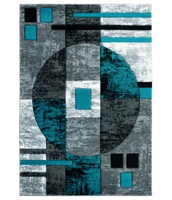 United Weavers Bristol Turquoise 2050-10169 2 ft. 7 in. X 4 ft. 2 in. Rectangle Rug