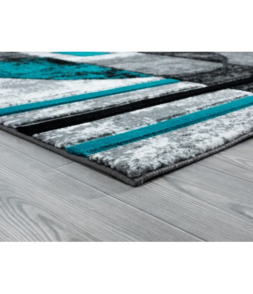 United Weavers Bristol Turquoise 2050-10169 7 ft. 10 in. Round Round Rug