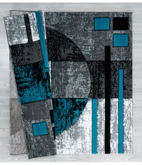 United Weavers Bristol Turquoise 2050-10169 7 ft. 10 in. Round Round Rug