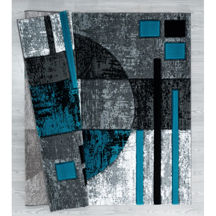 United Weavers Bristol Turquoise 2050-10169 7 ft. 10 in. X 10 ft. 6 in. Rectangle Rug