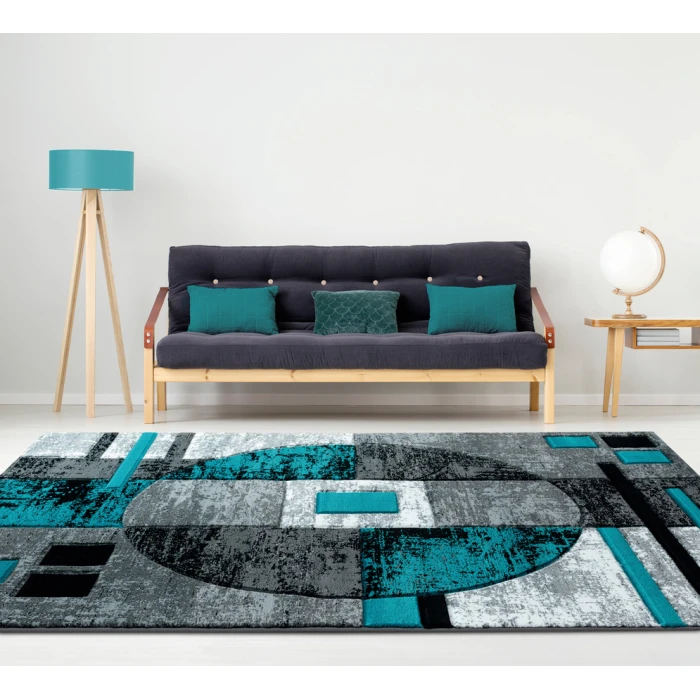United Weavers Bristol Turquoise 2050-10169 7 ft. 10 in. X 10 ft. 6 in. Rectangle Rug