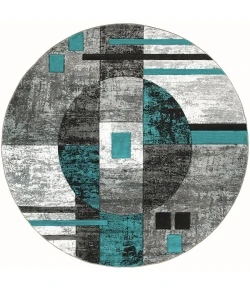 United Weavers Bristol Turquoise 2050-10169 7 ft. 10 in. Round Round Rug