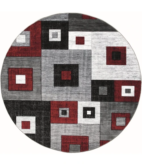 United Weavers Bristol Red 2050-10230 7 ft. 10 in. Round Round Rug