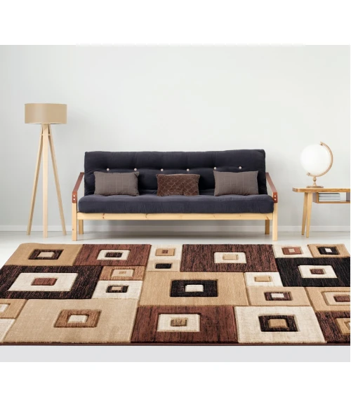 United Weavers Bristol Brown 2050-10250 5 ft. 3 in. X 7 ft. 6 in. Rectangle Rug